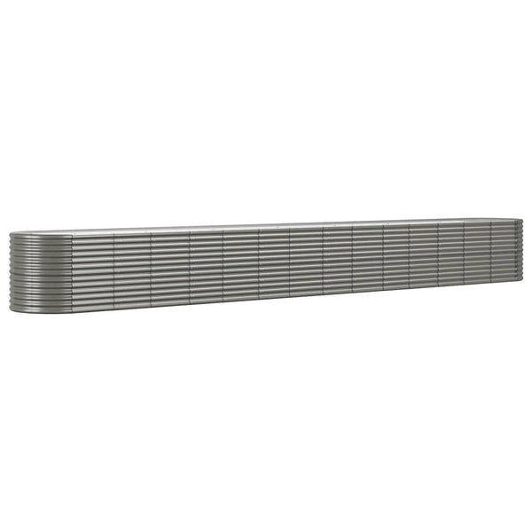 Graues Stahl Hochbeet 620x80x68 cm
