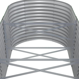 Graues Stahl Hochbeet 620x80x68 cm