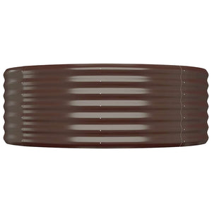 Verzinktes Stahl Hochbeet Braun 100x100x36cm