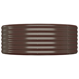 Verzinktes Stahl Hochbeet, 175x100x36 cm, Braun