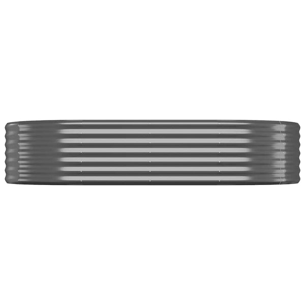 vidaXL Carré potager en acier galvanisé 175x100x36 cm anthracite