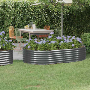 vidaXL Carré potager en acier galvanisé 175x100x36 cm anthracite