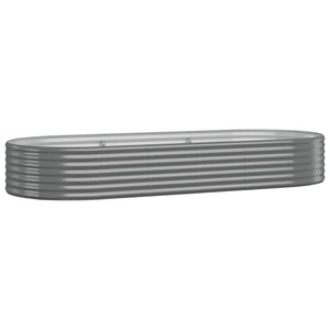 vidaXL Carré potager en acier galvanisé 249x100x36 cm Gris