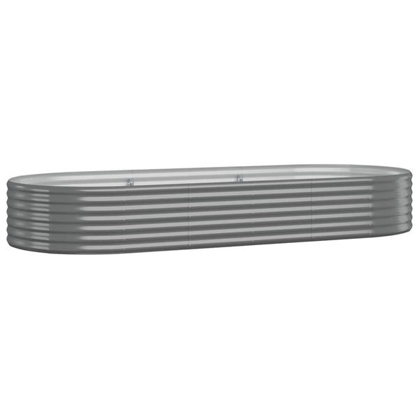 vidaXL Carré potager en acier galvanisé 249x100x36 cm Gris