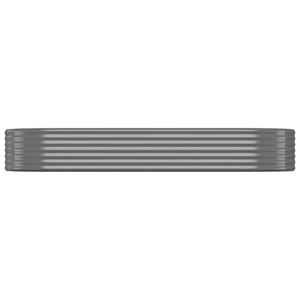 vidaXL Carré potager en acier galvanisé 249x100x36 cm Gris
