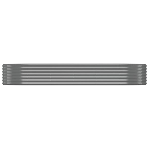 vidaXL Carré potager en acier galvanisé 249x100x36 cm Gris