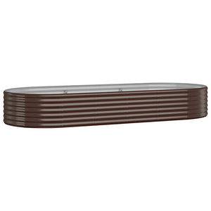 Verzinktes Stahl Hochbeet Braun 249x100x36cm