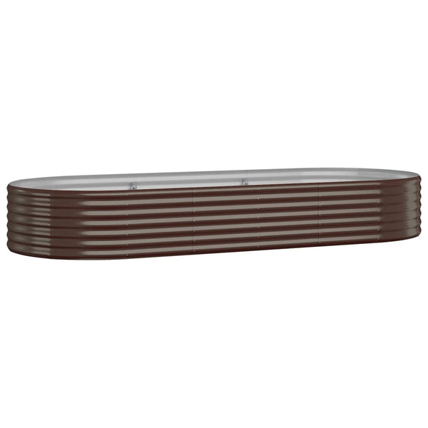 Verzinktes Stahl Hochbeet Braun 249x100x36cm