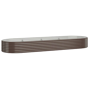 Verzinktes Stahl Hochbeet Braun 322x100x36 cm