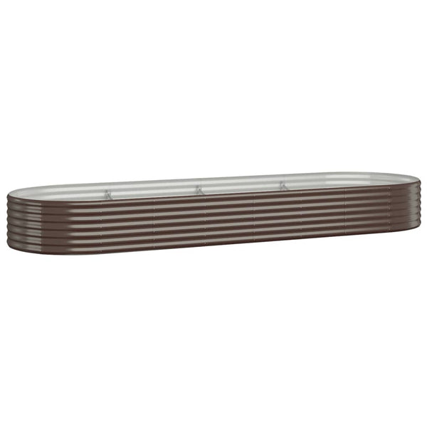 Verzinktes Stahl Hochbeet Braun 322x100x36 cm