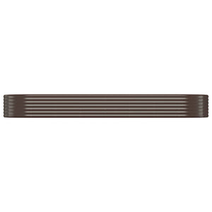 Verzinktes Stahl Hochbeet Braun 322x100x36 cm