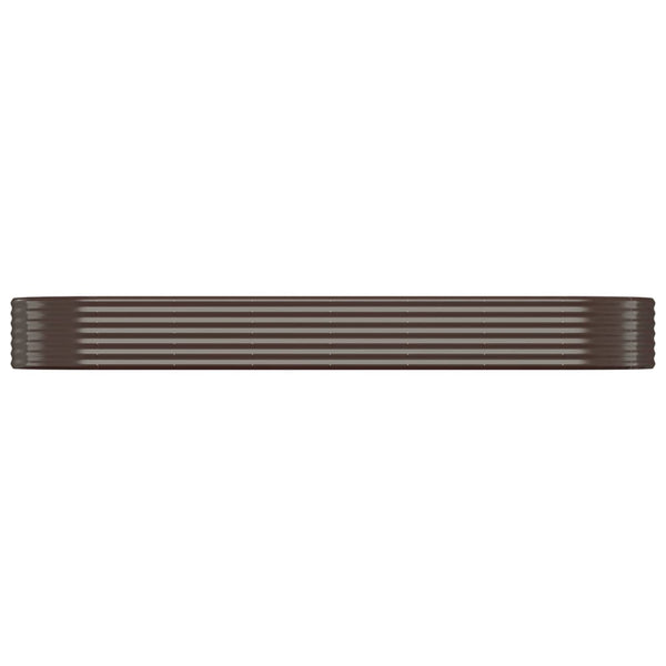 Verzinktes Stahl Hochbeet Braun 322x100x36 cm