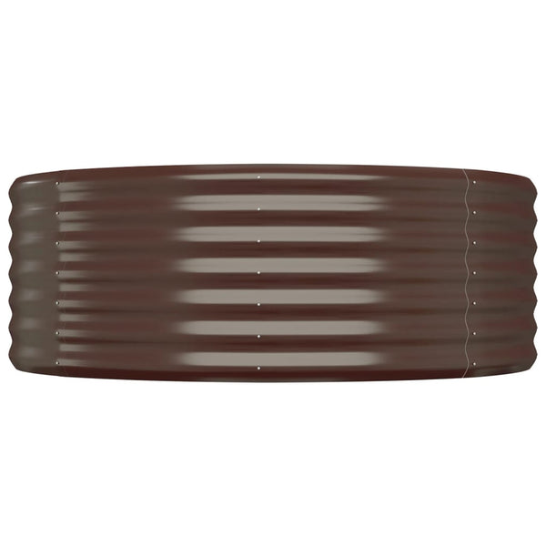 Verzinktes Stahl Hochbeet Braun 322x100x36 cm