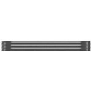 vidaXL Jardinière surélevée en acier galvanisé 322x100x36 cm anthracite