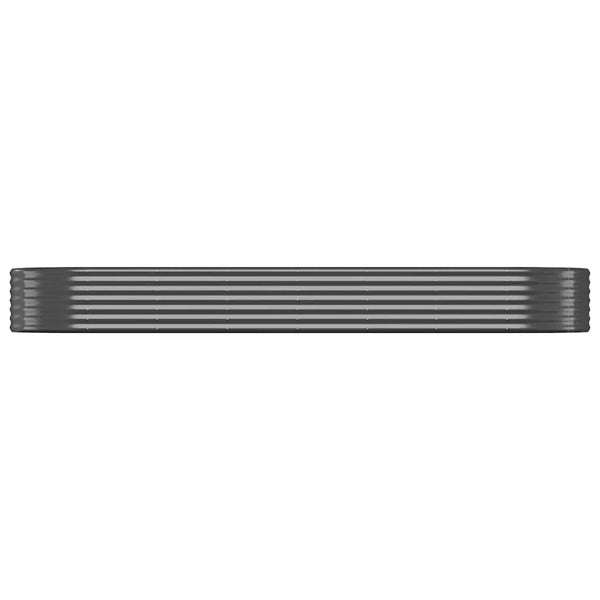 vidaXL Jardinière surélevée en acier galvanisé 322x100x36 cm anthracite