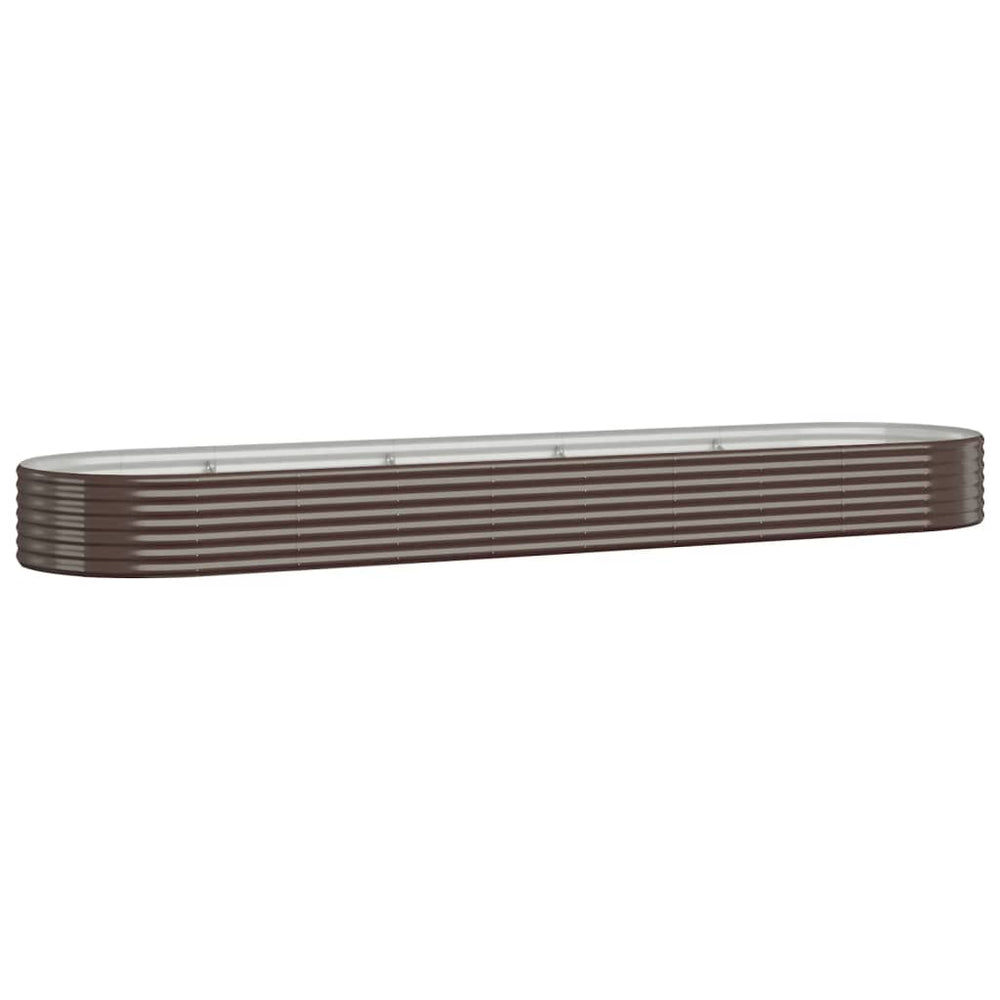 Verzinktes Stahl Hochbeet, 396 cm, Braun