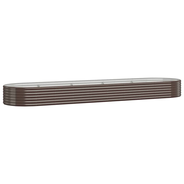 Verzinktes Stahl Hochbeet, 396 cm, Braun