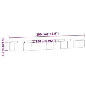 Verzinktes Stahl Hochbeet Anthrazit 396cm