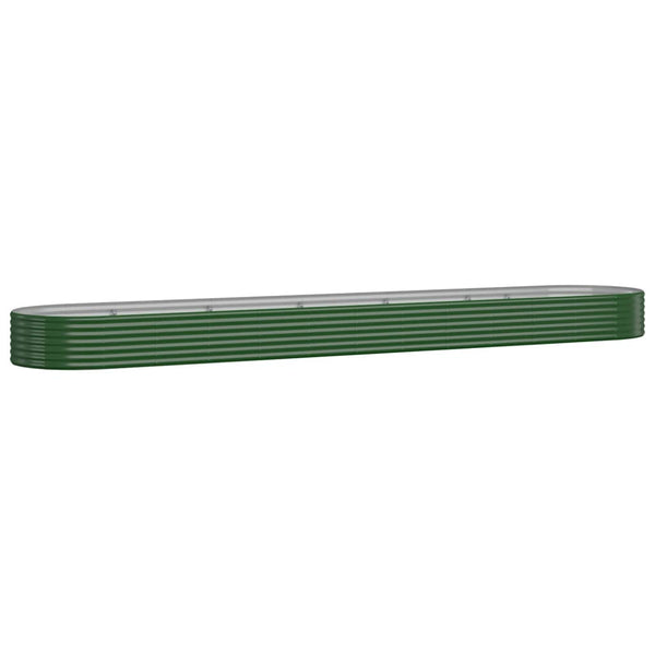vidaXL Jardinière surélevée en Acier Galvanisé 507x100x36 cm Verte
