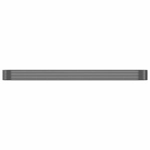 vidaXL Carré potager en acier galvanisé 507x100x36 cm Anthracite