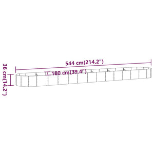 Verzinktes Stahl Hochbeet Grün, 544cm