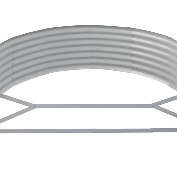 Verzinktes Stahl Hochbeet, 214x140x36 cm, Braun