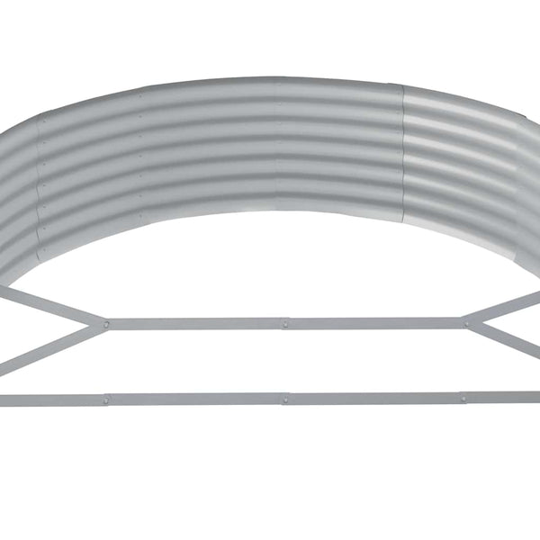 Verzinktes Stahl Hochbeet Anthrazit 214x140x36 cm