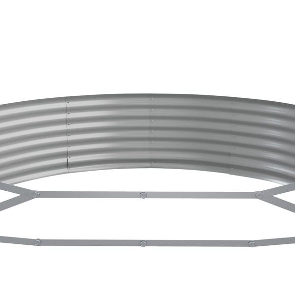 Verzinktes Stahl Hochbeet, 296x140x36 cm, Grau