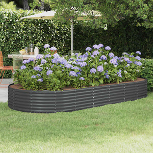 Verzinktes Stahl Hochbeet Anthrazit 296x140x36cm
