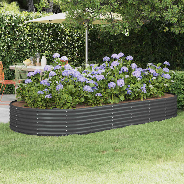 Verzinktes Stahl Hochbeet Anthrazit 296x140x36cm