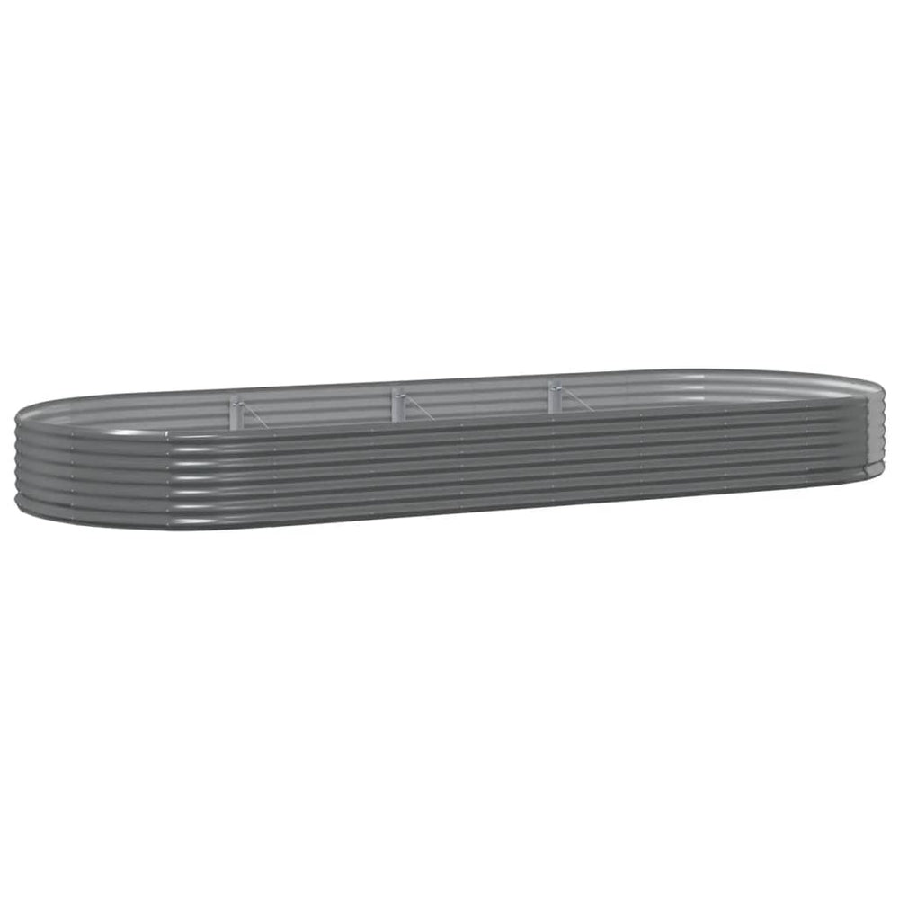 Verzinktes Stahl Hochbeet, 373 cm, Grau