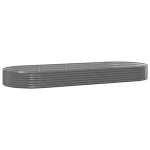 Verzinktes Stahl Hochbeet, 373 cm, Grau