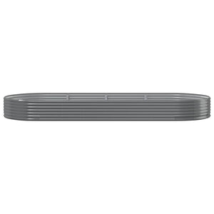 Verzinktes Stahl Hochbeet, 373 cm, Grau