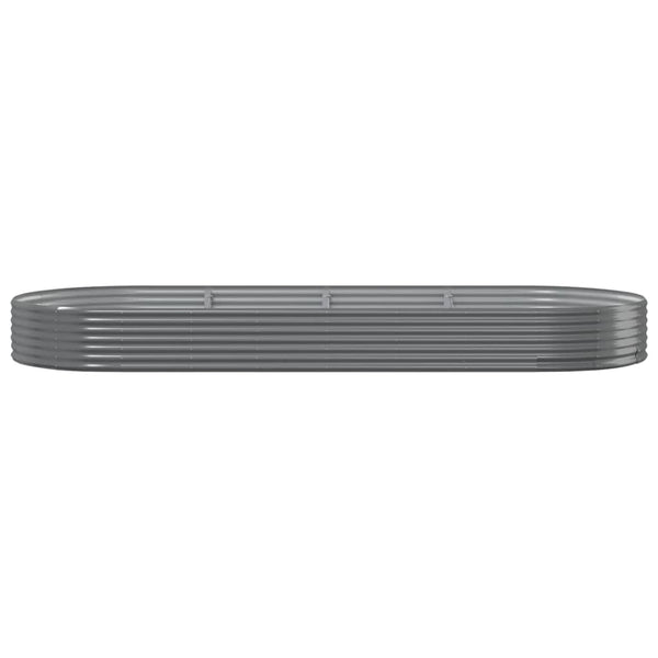 Verzinktes Stahl Hochbeet, 373 cm, Grau