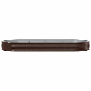Verzinktes Stahl Hochbeet, 373x140x36 cm, Braun