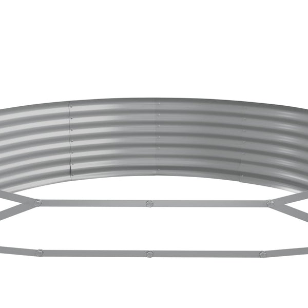 Verzinktes Stahl Hochbeet, 373x140x36 cm, Braun
