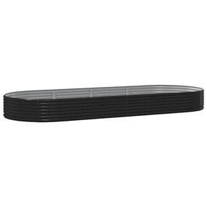 vidaXL Carré potager en acier galvanisé 373x140x36 cm anthracite