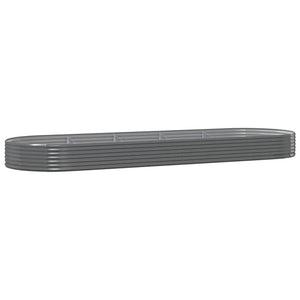Verzinktes Stahl Hochbeet, 450 cm, Grau