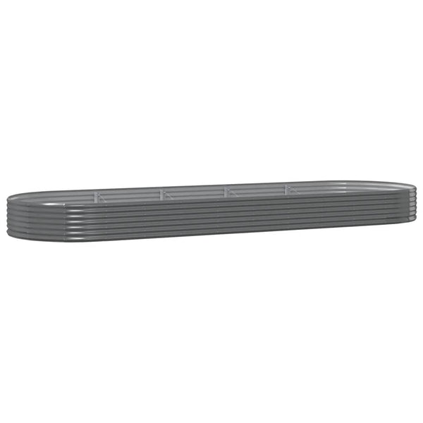 Verzinktes Stahl Hochbeet, 450 cm, Grau