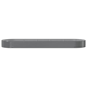 Verzinktes Stahl Hochbeet, 450 cm, Grau