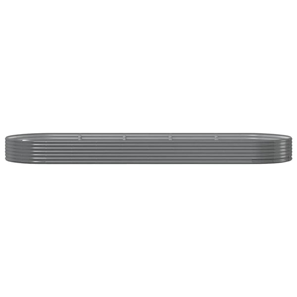 Verzinktes Stahl Hochbeet, 450 cm, Grau