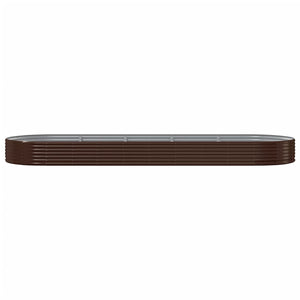 Verzinktes Stahl Hochbeet, 450x140 cm, Braun