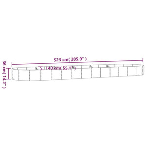 Verzinktes Stahl Hochbeet, 523 cm, Grün