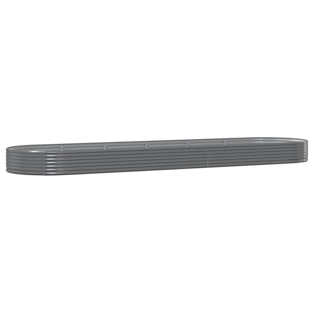 Verzinktes Stahl Hochbeet 523x140x36 cm Grau