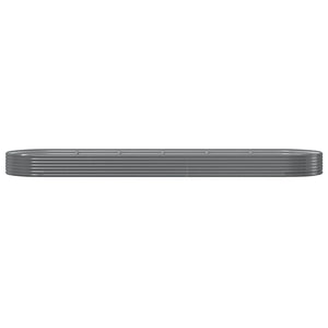 Verzinktes Stahl Hochbeet 523x140x36 cm Grau