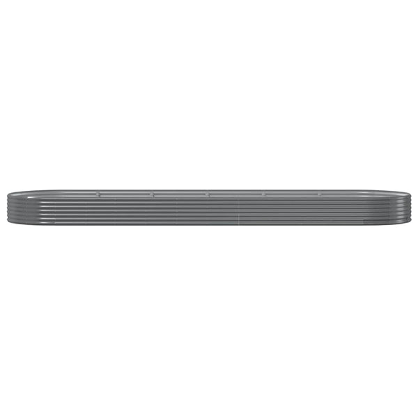 Verzinktes Stahl Hochbeet 523x140x36 cm Grau