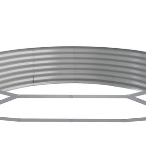 Verzinktes Stahl Hochbeet, 600x140x36 cm, Grau