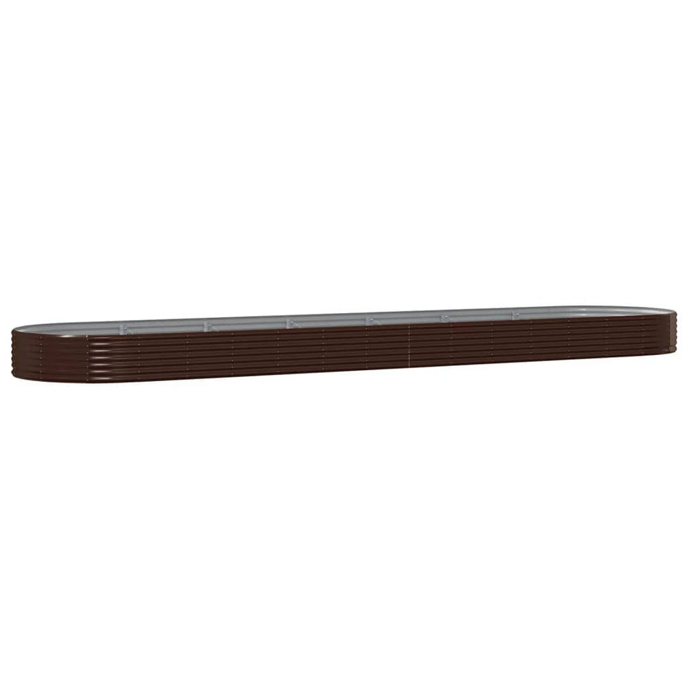 Verzinktes Stahl Hochbeet Braun 600x140x36 cm