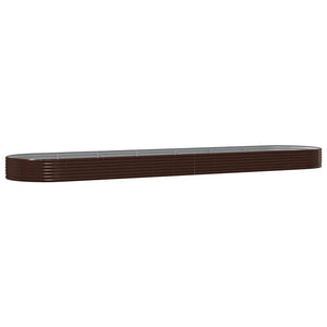 Verzinktes Stahl Hochbeet Braun 600x140x36 cm