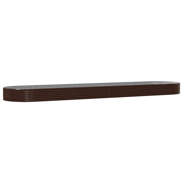 Verzinktes Stahl Hochbeet Braun 600x140x36 cm